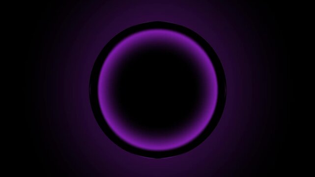 Two glowing purple intersecting circles overlap against a dark background creating a mystical Venn diagram abstract neon art