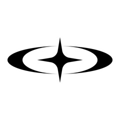 Fototapeta premium Abstract geometric design with star and ellipse.