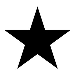 Obraz premium Black Star Shape on Transparent Background.
