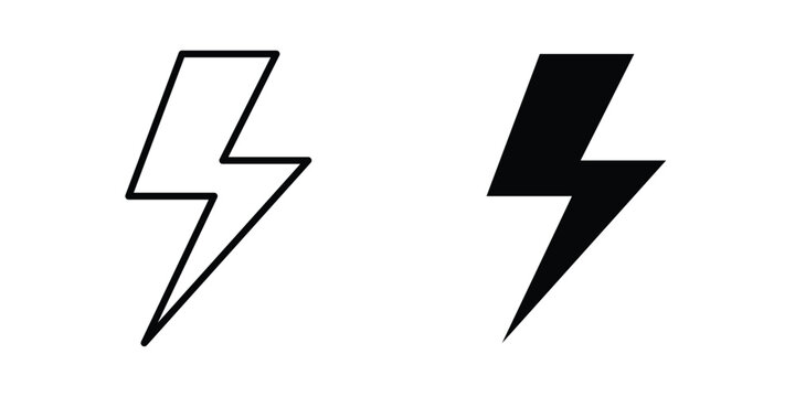 Bolt icon For Web And UI, Simple Icons