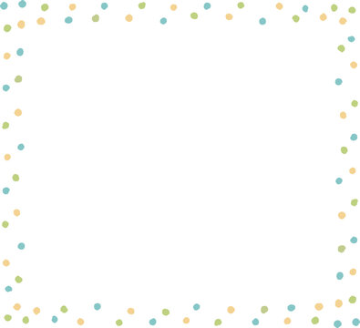 Colorful Polka Dot Border Design
