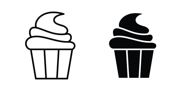 Cupcake icon For Web And UI, Simple Icons