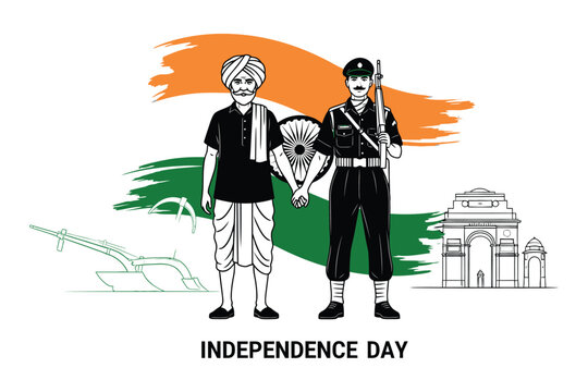 India independence day illustration