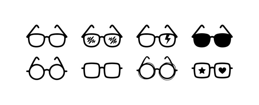 Safety goggles and sunglass icon set, Protective Eyewear vector collection for construction and industrial workplace .vector illustration and transparent png .