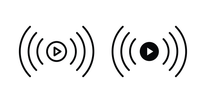 Go live icon For Web And UI, Simple Icons