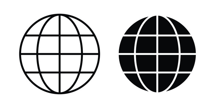 Globe icon For Web And UI, Simple Icons