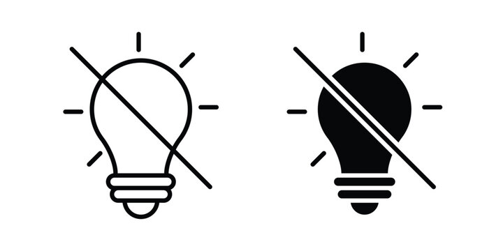 Light off icon For Web And UI, Simple Icons