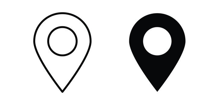Map marker icon For Web And UI, Simple Icons