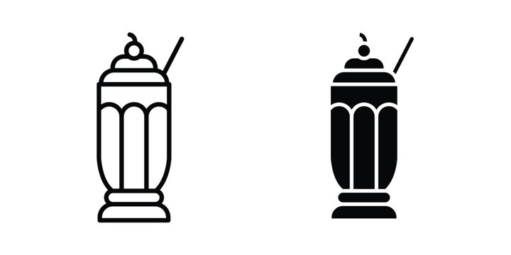 Milk shake icon For Web And UI, Simple Icons