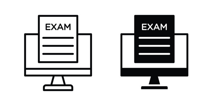 Online exam test icon For Web And UI, Simple Icons