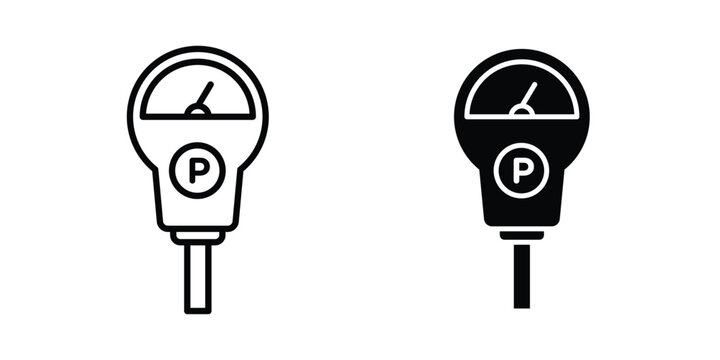 Parking meter icon For Web And UI, Simple Icons