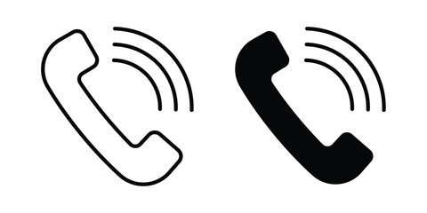 Fototapeta premium Phone call icon For Web And UI, Simple Icons