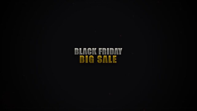 Dynamic Black Friday Big Sale text with an industrial glitch effect, perfect for urgent advertising and promotional media content