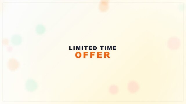Captivating limited time offer announcement prominently displayed on a dynamic, vibrant background, perfect for engaging digital promotions and special sales events