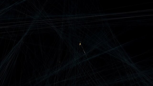 Abstract dark background with faint glowing lines and light reflections