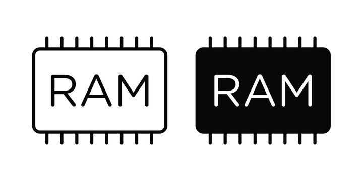 Ram memory icon For Web And UI, Simple Icons