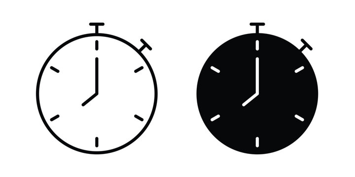 Stop watch icon For Web And UI, Simple Icons