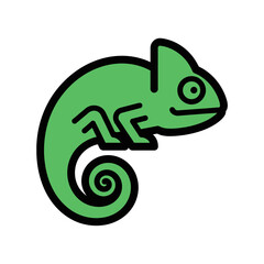 Fototapeta premium Green Chameleon Icon
