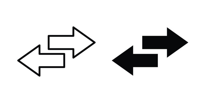 Transfer arrows icon For Web And UI, Simple Icons