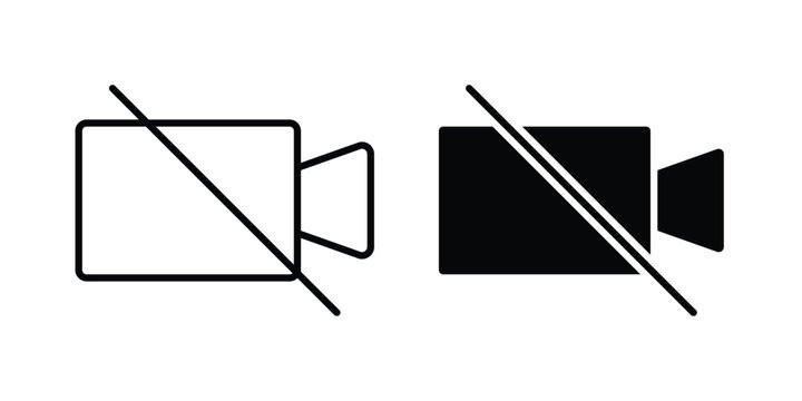 Video off icon For Web And UI, Simple Icons