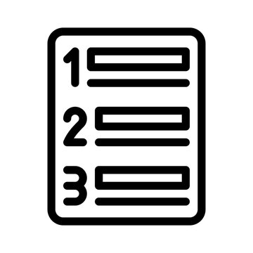 numbered list line icon