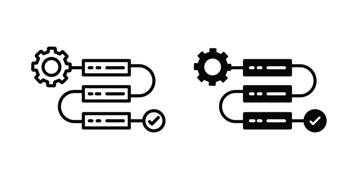 Workflow process icon For Web And UI, Simple Icons
