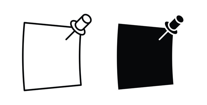 Sticky notes icon symbol for web and ui. Vector icon