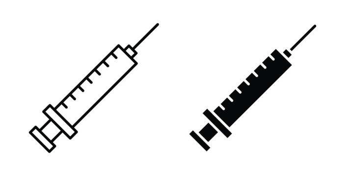 Syringe icon symbol for web and ui. Vector icon