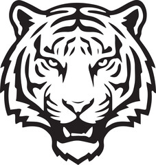Obraz premium Tiger Front Face Mascot Design