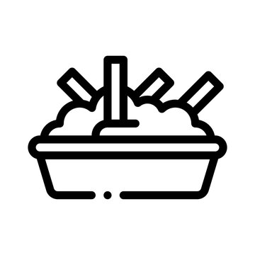 poutine line icon