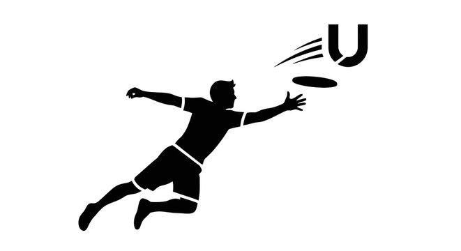 Man Playing Ultimate Frisbee Sport.