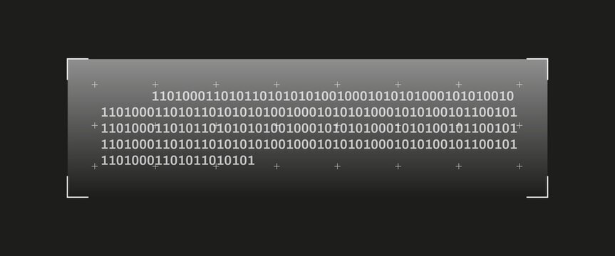 Binary code digital data visualization