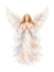 Obraz premium PNG Ethereal angelic figure watercolor