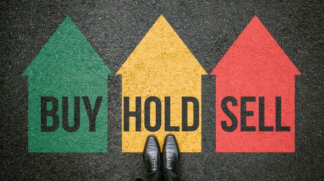 A person's decision to buy, hold, or sell in the stock market