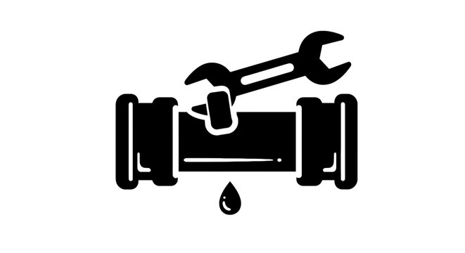Leaking Pipe with Wrench Repair.