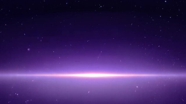 Glowing purple light beam, vibrant cosmic background with stars and particles, seamless loop animation, symbolizing technology and innovation.
