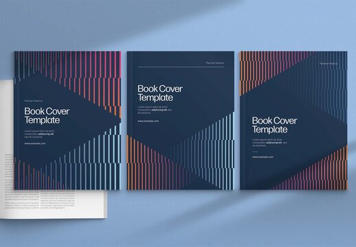 Corporate Book Cover Template For Business Publication, Report Cover, Ebook Jacket Design & Company Brochure Front Page Layout