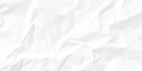 Fototapeta premium Crumpled white paper texture background with creases and folds