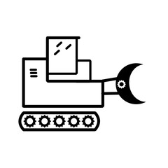 vector icon of a bulldozer © Fanhas