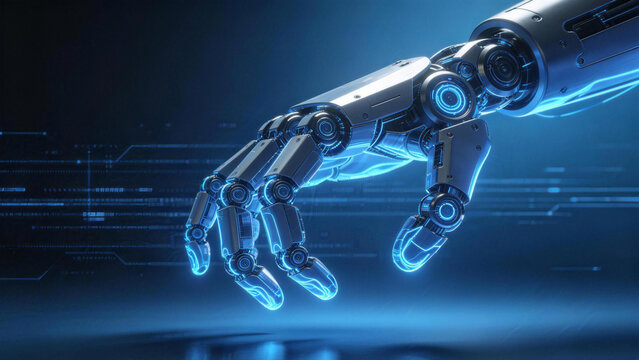 Robotic hand in a technological setting