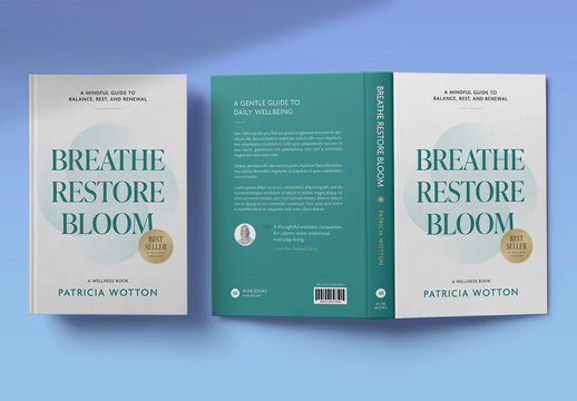 Book Cover Template with Minimalist Simple Typography Style