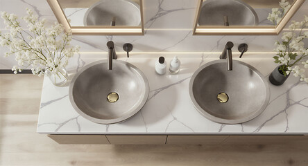 Fototapeta premium modern kitchen sink