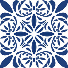 Fototapeta premium Floral Mandala Stencil Pattern Decorative Geometric