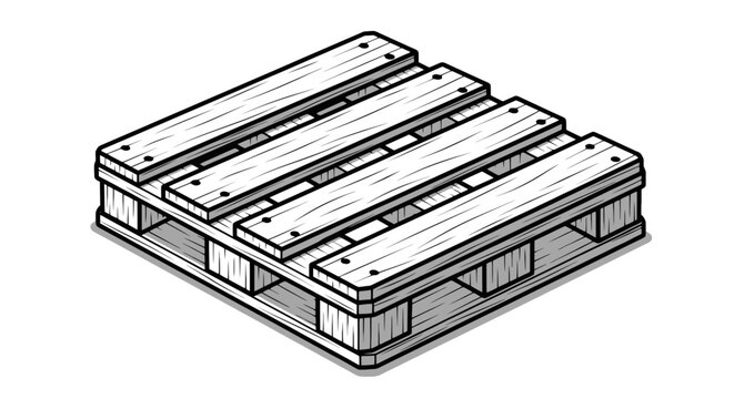 Wooden Pallet Close Up View.