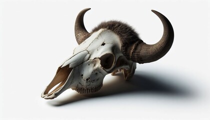 Fototapeta premium A bull skull on a white background