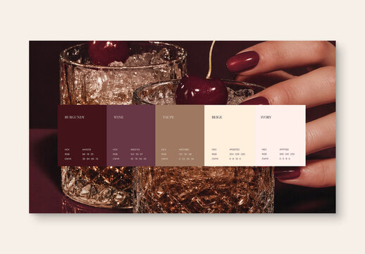 Brand Color Palette Mockup Template