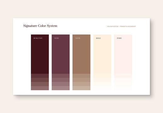 Brand Color Palette Mockup Template