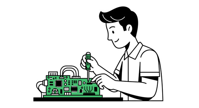 scientist in laboratory with test tubes