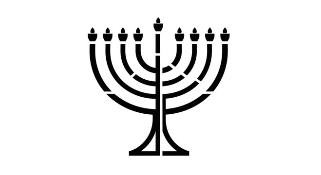 jewish menorah with candles