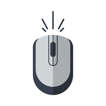 Computer mouse with clicking effect.